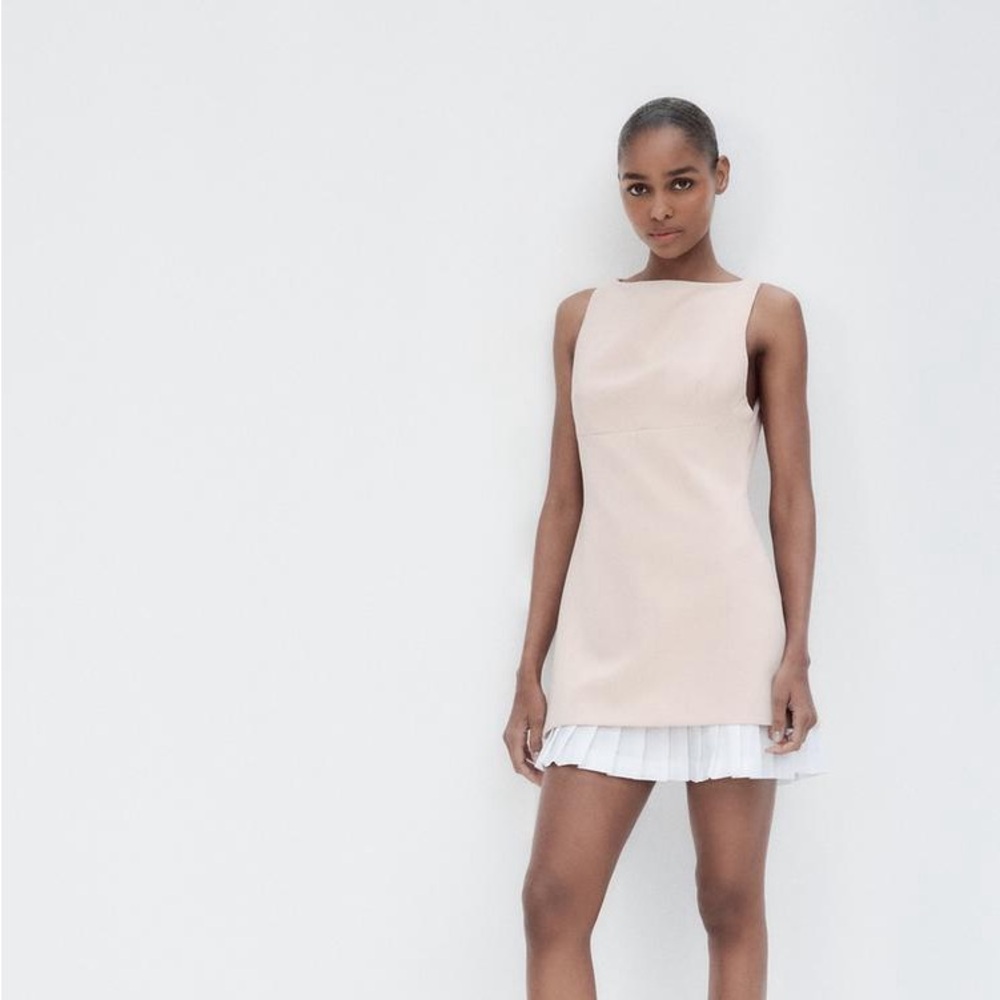 ZARA combination short poplin Dress